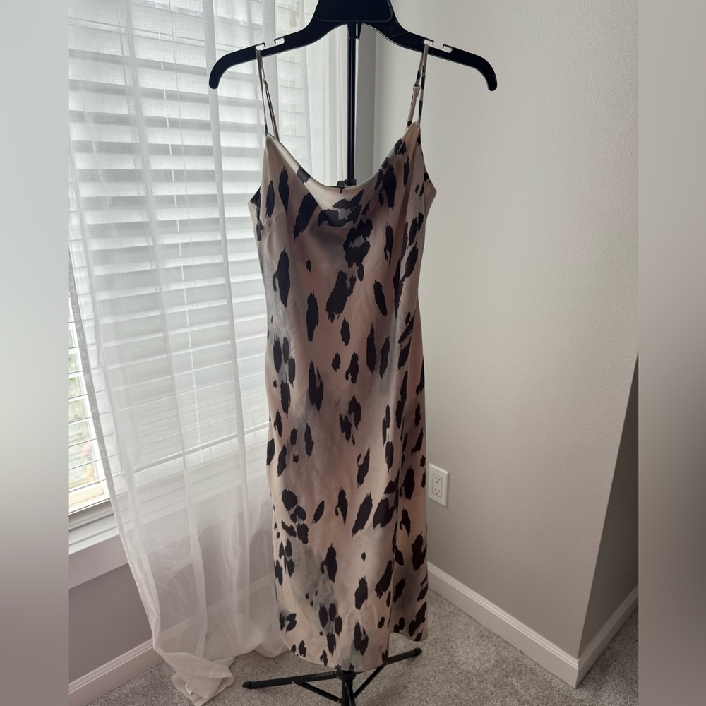 Express Black and White Animal Print Dress